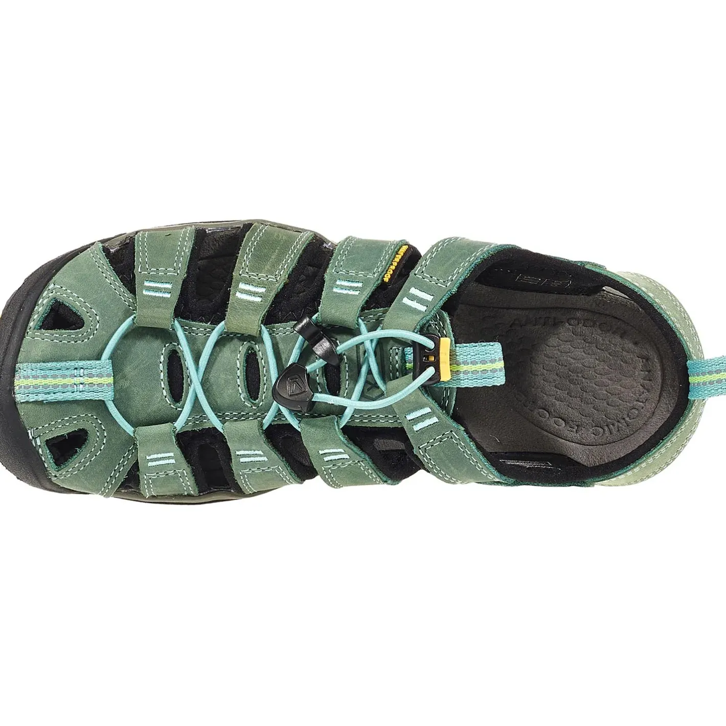 Keen Sandaler|Sandaler<Womens Clearwater CNX Leather Blå (MINERAL BLUE/YELLOW)