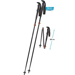 Komperdell Vandrestave<Carbon Fxp4 Approach Vario Compact (pair