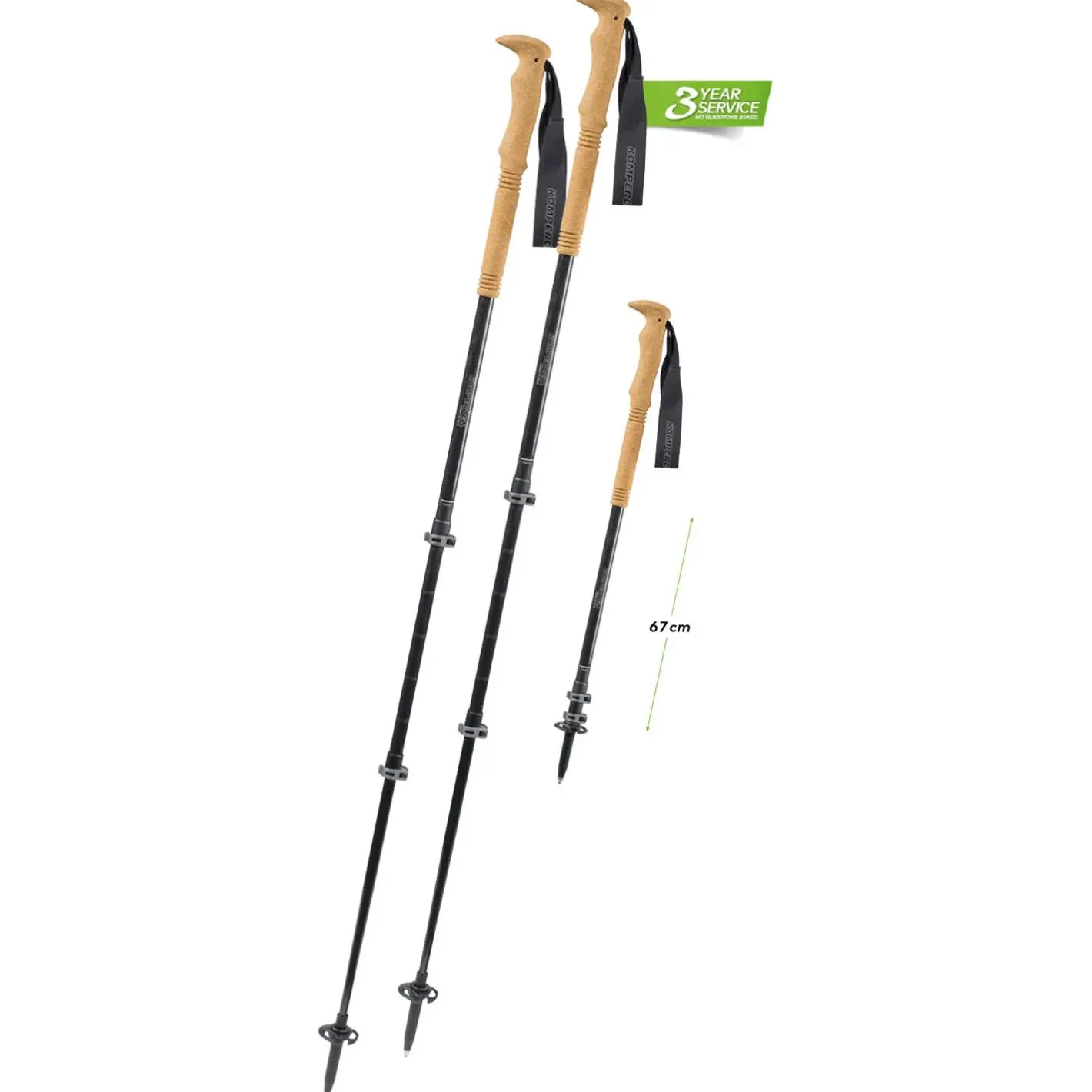 Komperdell Vandrestave<Carbon.C3 Cloud (pair)
