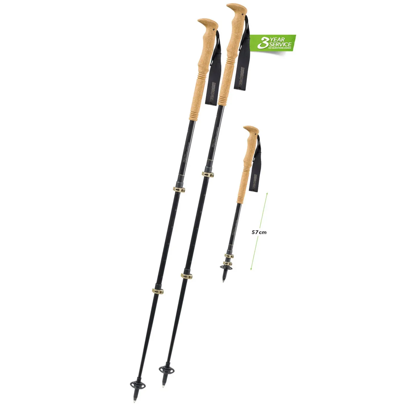 Komperdell Vandrestave<Carbon.C3 Cloud Compact (pair)