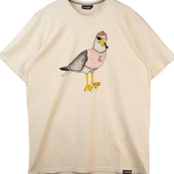 Lakor T-Shirts<Mens Seaborn Seagull T-shirt Hvid (OATMEAL MELANGE)