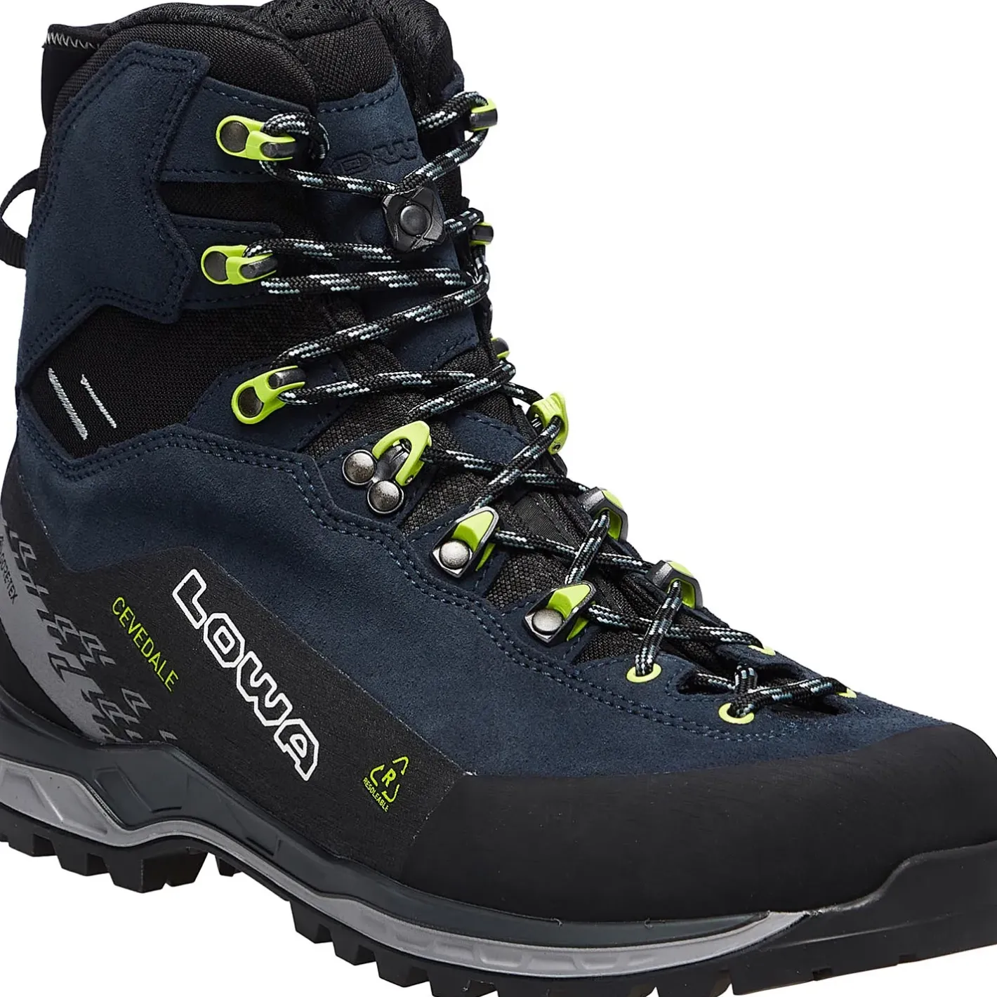 Lowa Alpinstøvler|Alpinstøvler<Mens Cevedale Pro GTX Mid Blå (NAVY/LIME)