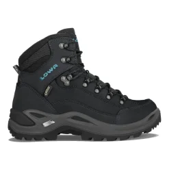 Lowa Vandrestøvler|Vandrestøvler<Womens Renegade GTX Mid Wide Grå (ASPHALT/TURQUOISE)