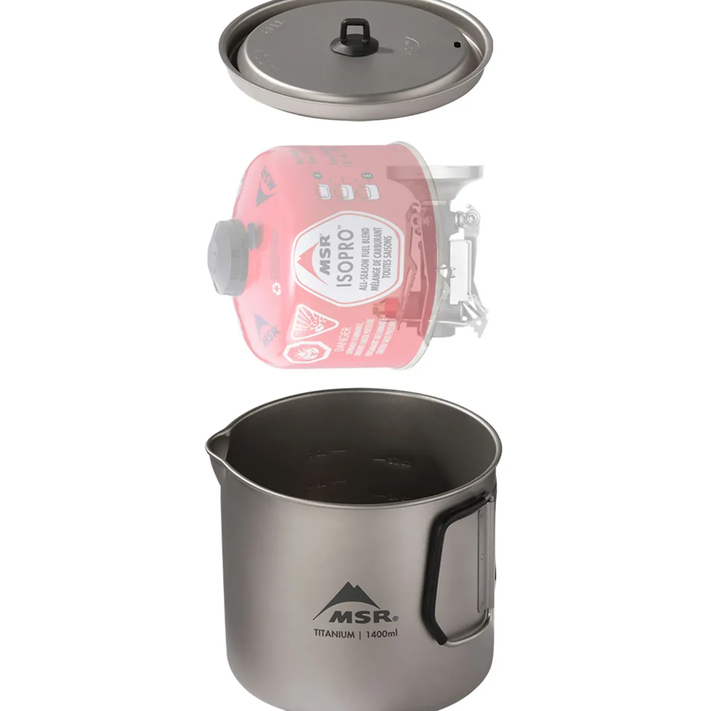 MSR Bestik, Tallerkener Og Kopper<Titan Kettle 1400 Ml Grå (TITANIUM)