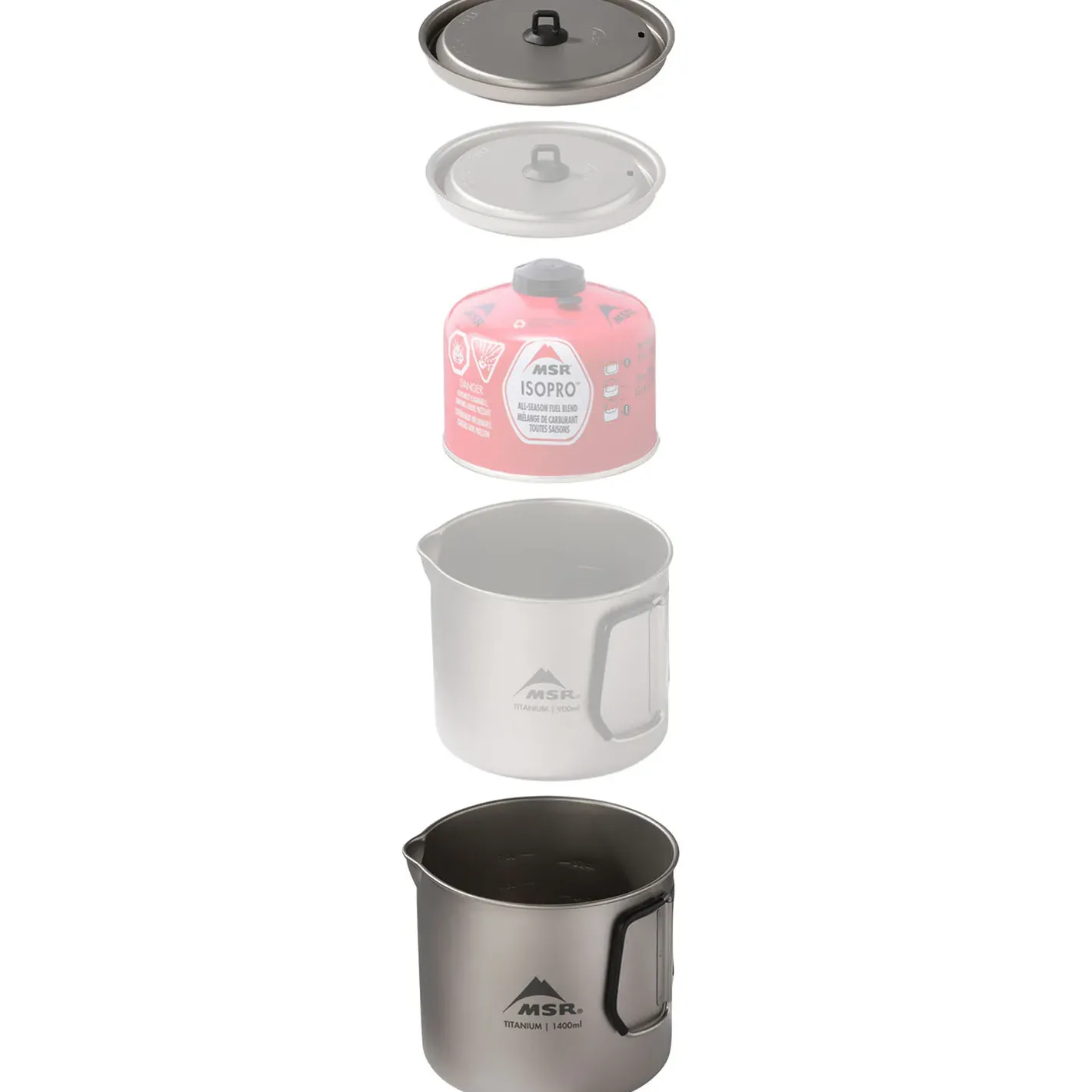 MSR Bestik, Tallerkener Og Kopper<Titan Kettle 1400 Ml Grå (TITANIUM)