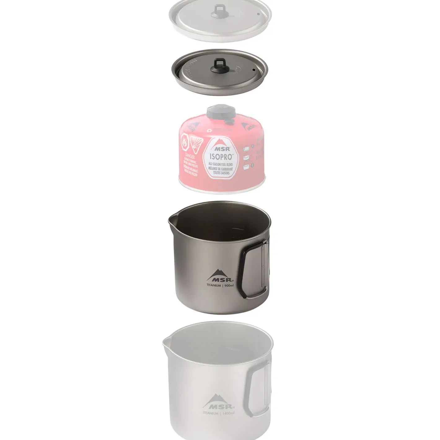 MSR Bestik, Tallerkener Og Kopper<Titan Kettle 900 Ml Grå (TITANIUM)