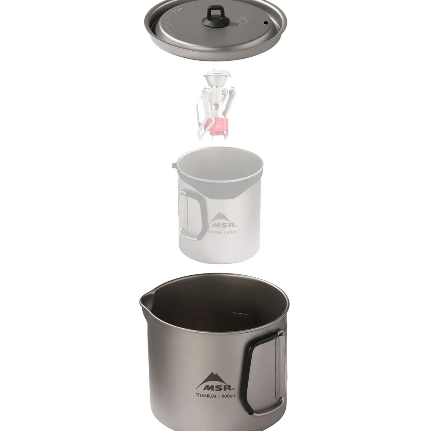 MSR Bestik, Tallerkener Og Kopper<Titan Kettle 900 Ml Grå (TITANIUM)