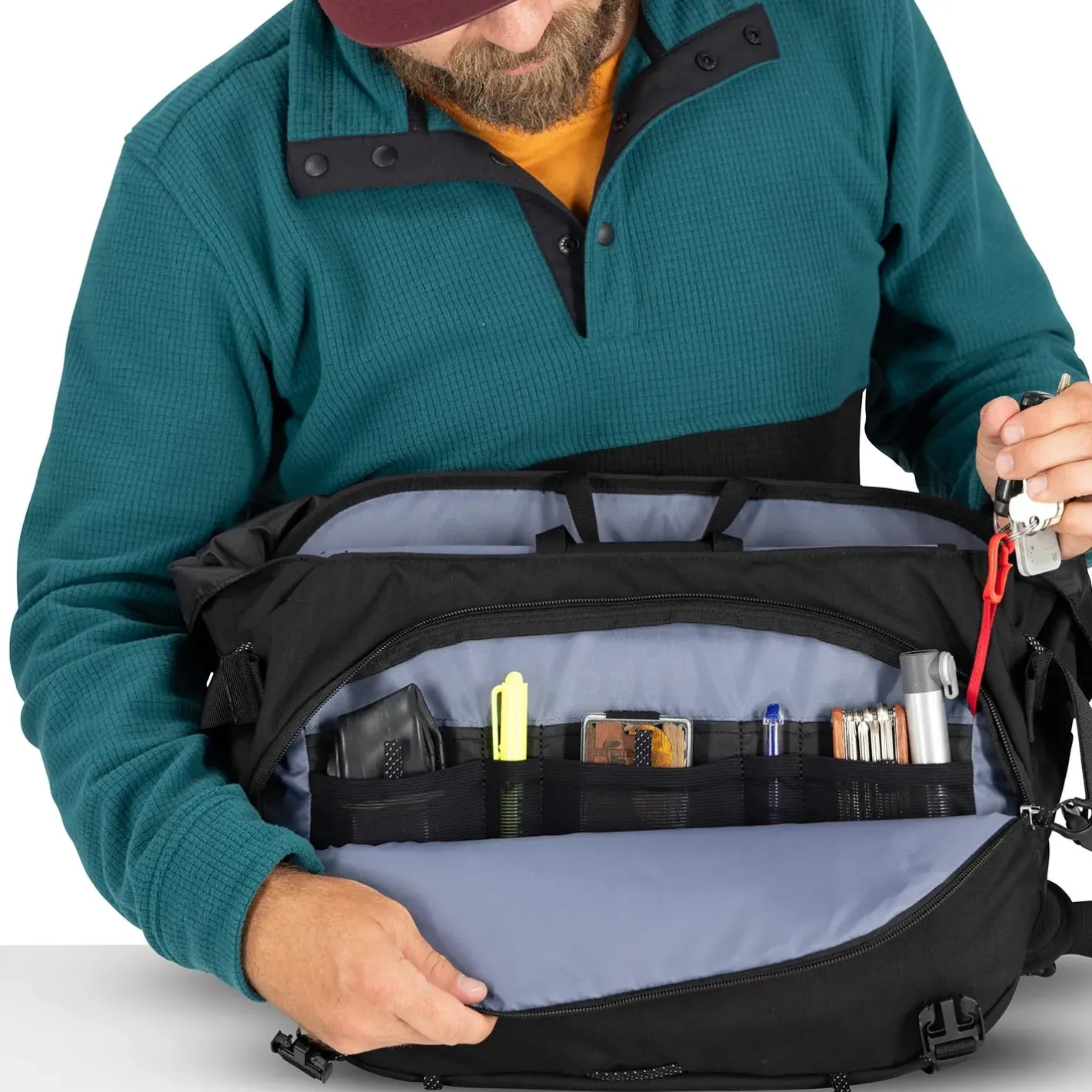Osprey Hip Og Sling Bags<Metron Messenger 18 Sort (BLACK/ANCHOR BLUE)