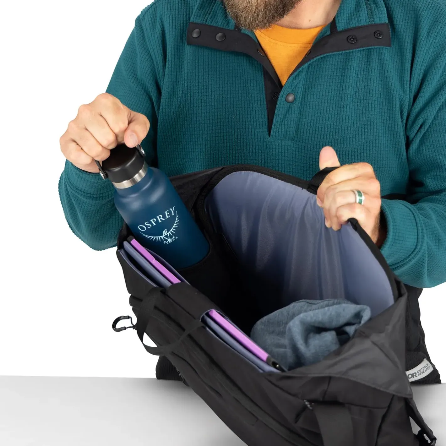Osprey Hip Og Sling Bags<Metron Messenger 18 Sort (BLACK/ANCHOR BLUE)