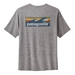 Et Grønnere Valg T-Shirts<Patagonia Mens Cap Cool Daily Graphic Shirt- Waters Grå (BL ABALONE BLUE: FEATHER GREY)