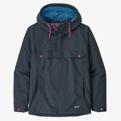 Patagonia Softshelljakker<Mens Isthmus Anorak Blå (PITCH BLUE)