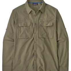 Et Grønnere Valg Skjorter<Patagonia Mens L/S Self Guided Sun Shirt Grøn (RIVER ROCK GREEN)