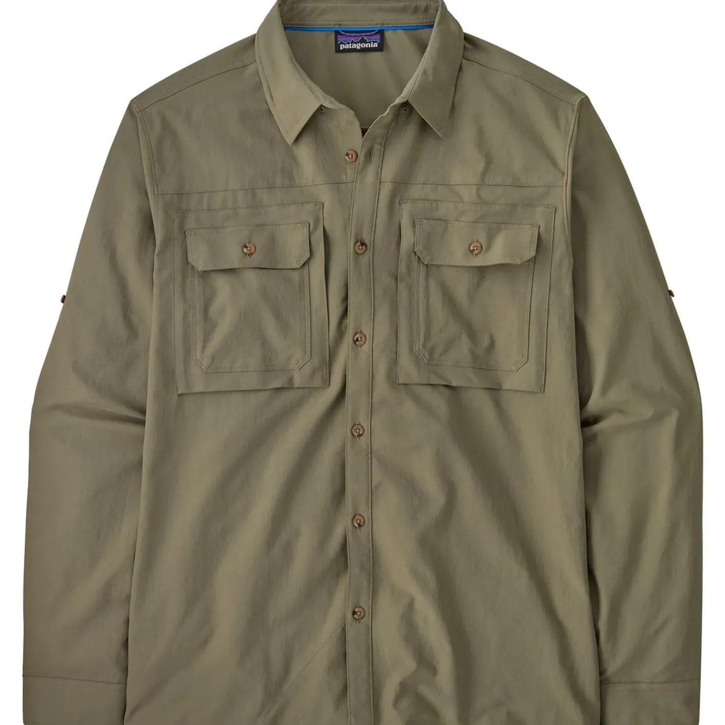 Et Grønnere Valg Skjorter<Patagonia Mens L/S Self Guided Sun Shirt Grøn (RIVER ROCK GREEN)
