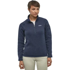 Et Grønnere Valg Sweaters Og Pullovers<Patagonia Womens Better Sweater 1/4 Zip Blå (NEW NAVY)