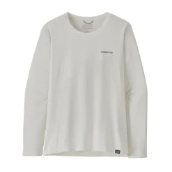 Et Grønnere Valg T-Shirts<Patagonia Womens LS Cap Cool Daily Graph Shirt-Waters Grå (BL LIGHT PLUME GREY: WHITE)