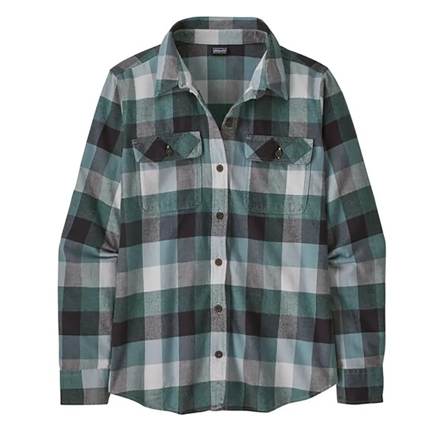 Patagonia Skjorter<Womens L/S Org MW Fjord Flannel Shirt Grøn (GUIDES: NOUVEAU GREEN)