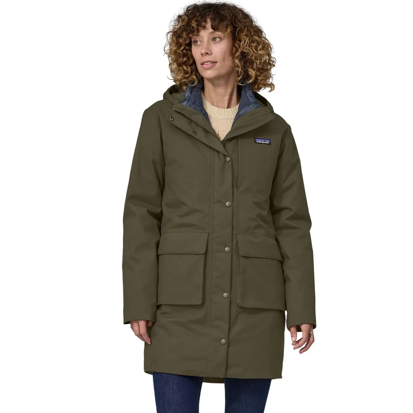 Patagonia Varme Jakker<Womens Pine Bank 3-in-1 Parka Grøn (BASIN GREEN)