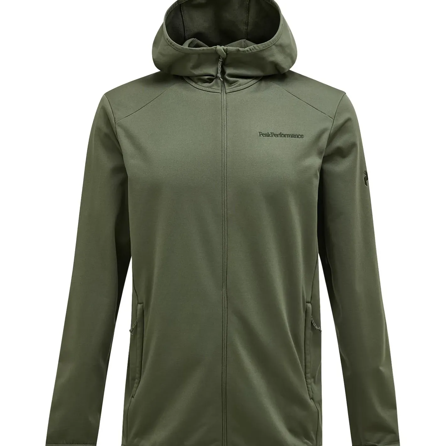 Peak Performance Fleece- Og Uldtrøjer<Mens Light Zip Hood Grøn (PINE NEEDLE)