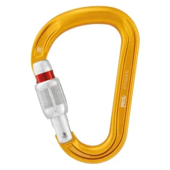 Petzl Karabiner<Attache Screw Lock Carabiner Gul (YELLOW)