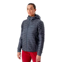Et Grønnere Valg Varme Jakker<RAB Womens Cirrus Flex 2.0 Hoody Grå (STEEL)