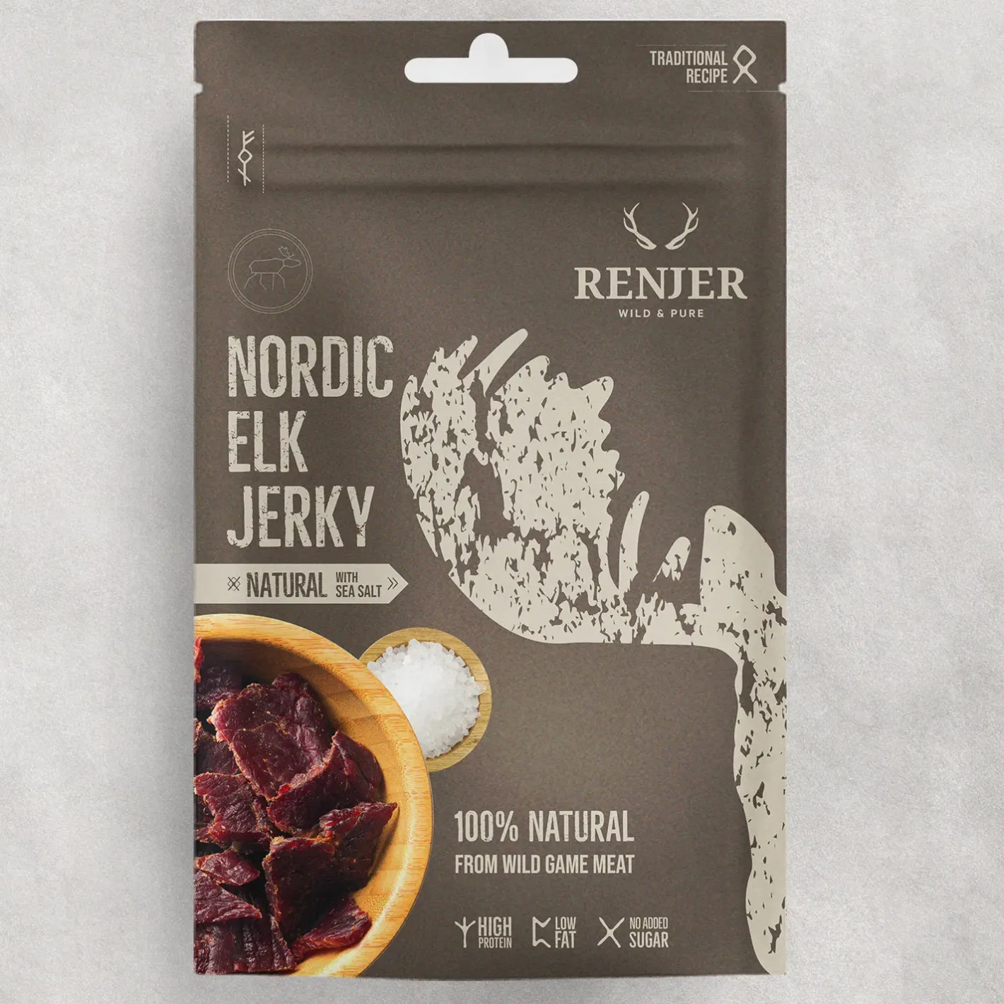Renjer Mad<Nordic Elk Jerky Sea Salt