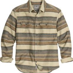 Royal Robbins Skjorter<Mens Clouds Rest Hemp L/S Brun (BISTRE PACIFIC CREST STRIPE)