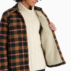 Et Grønnere Valg Skjorter<Royal Robbins Womens Snowcap Lined Flannel L/S Grøn (PINE GROVE PINECREST PLD)