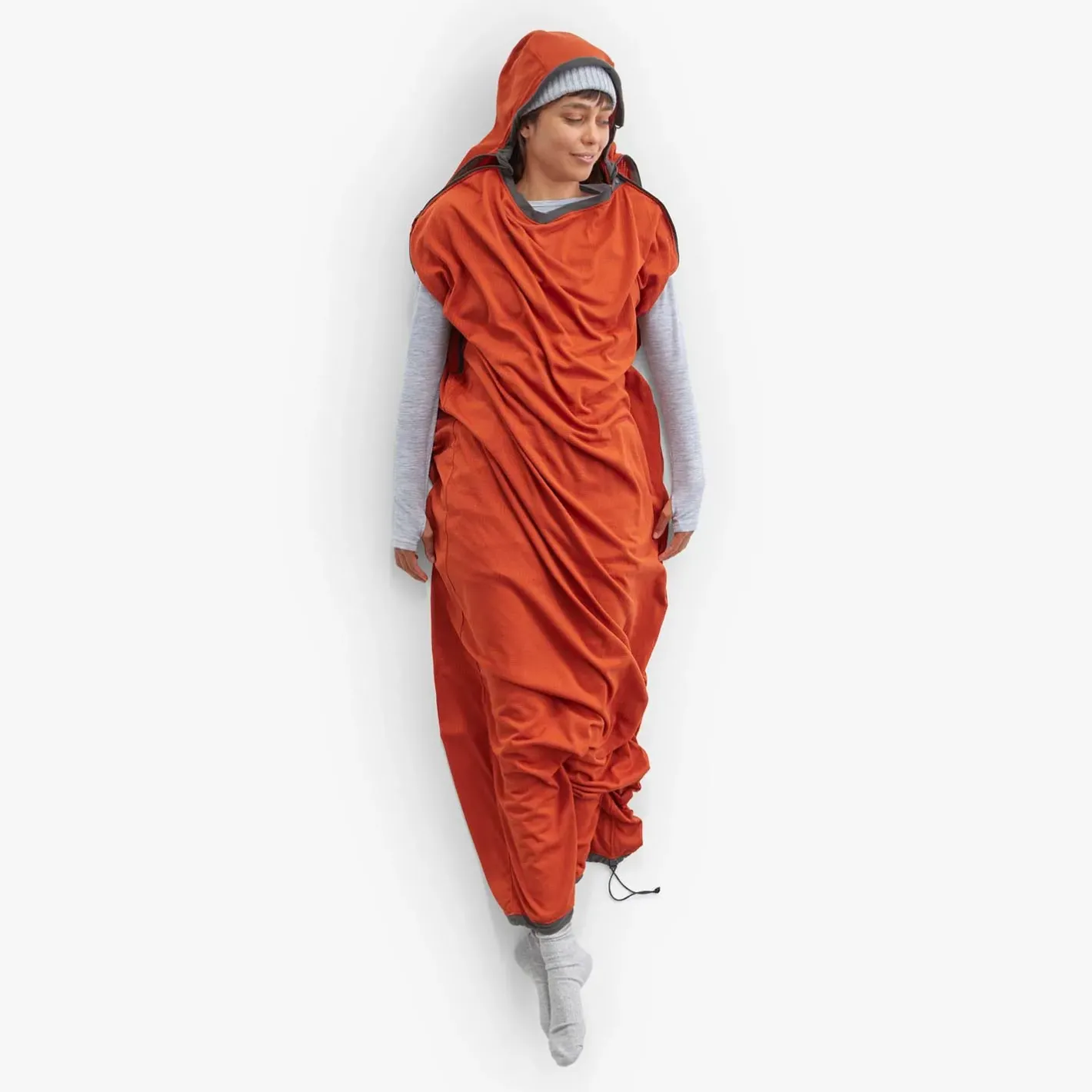 Sea to Summit Lagenposer<Reactor Fleece Liner Mummy W/Drawcord Rød (PICANTE RED)
