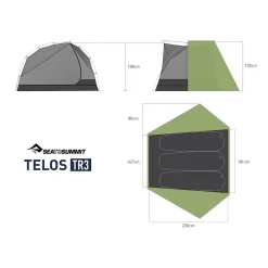 Sea to Summit 3 Personers Telte<Telos TR3 Grøn (GREEN)