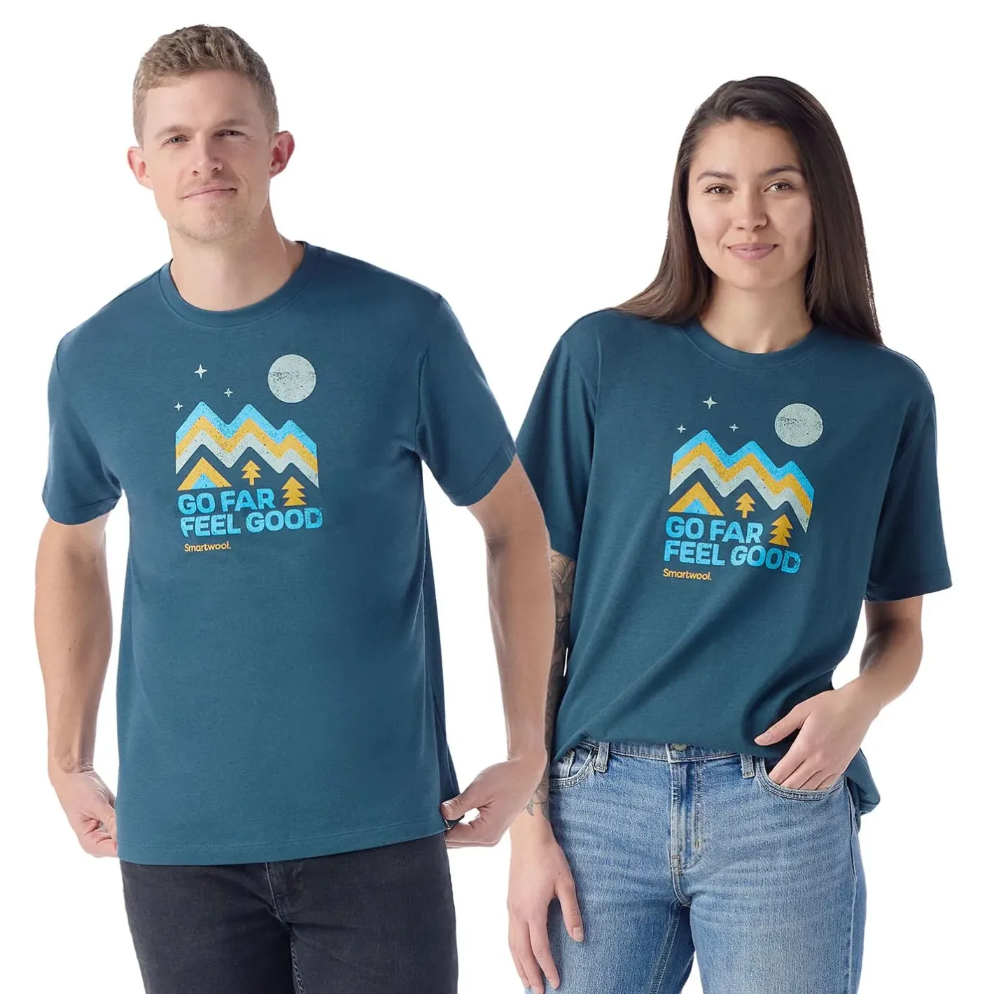 Smartwool T-Shirts<Mens Alpine Sky Graphic S/S Tee Slim Fit Blå (TWILIGHT BLUE)