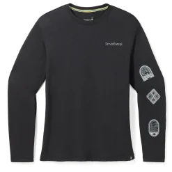 Smartwool T-Shirts<Mens Outdoor Patch Graphic L/S Tee Sort (BLACK)