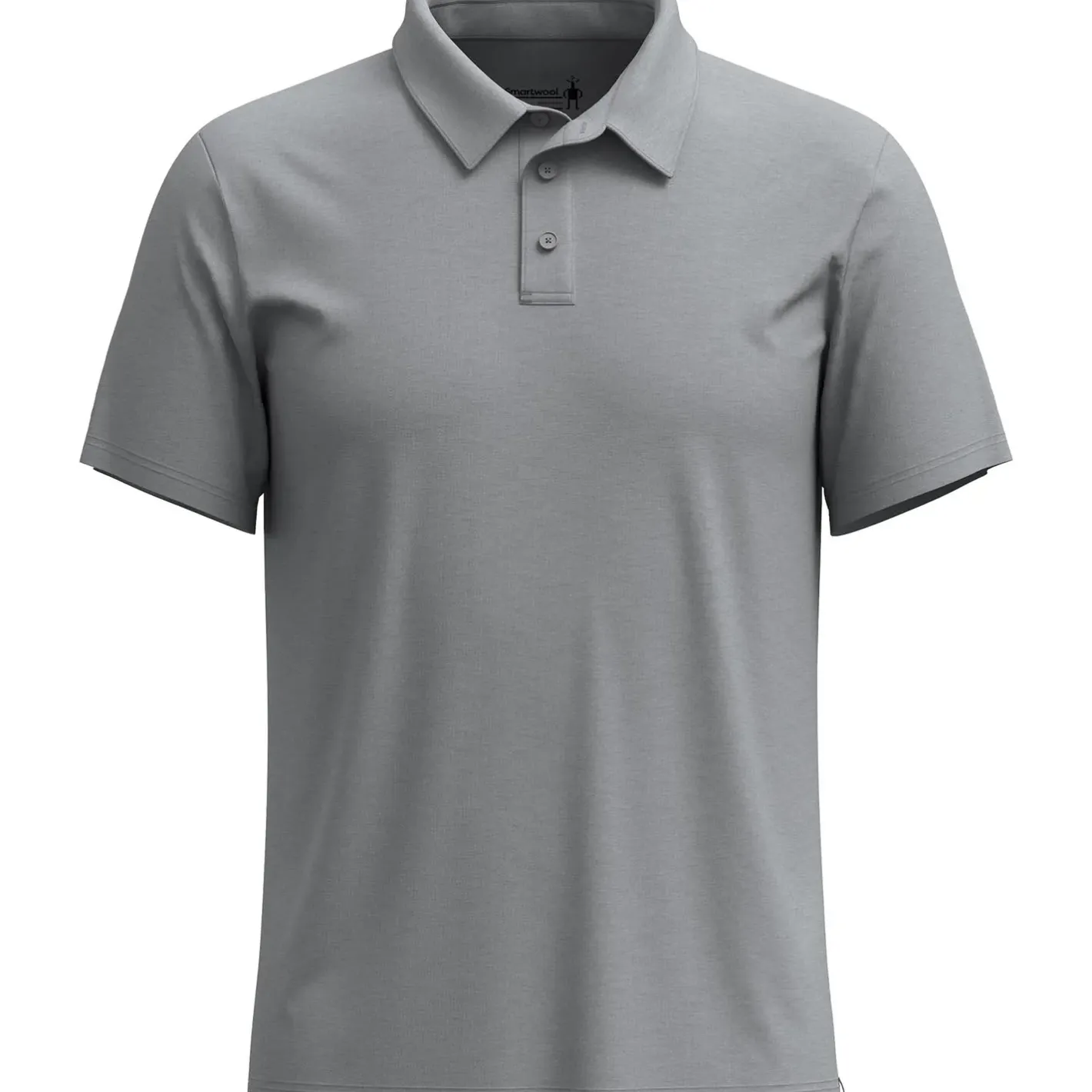 Smartwool T-Shirts<Mens Short Sleeve Polo Grå (LIGHT GRAY HEATHER)