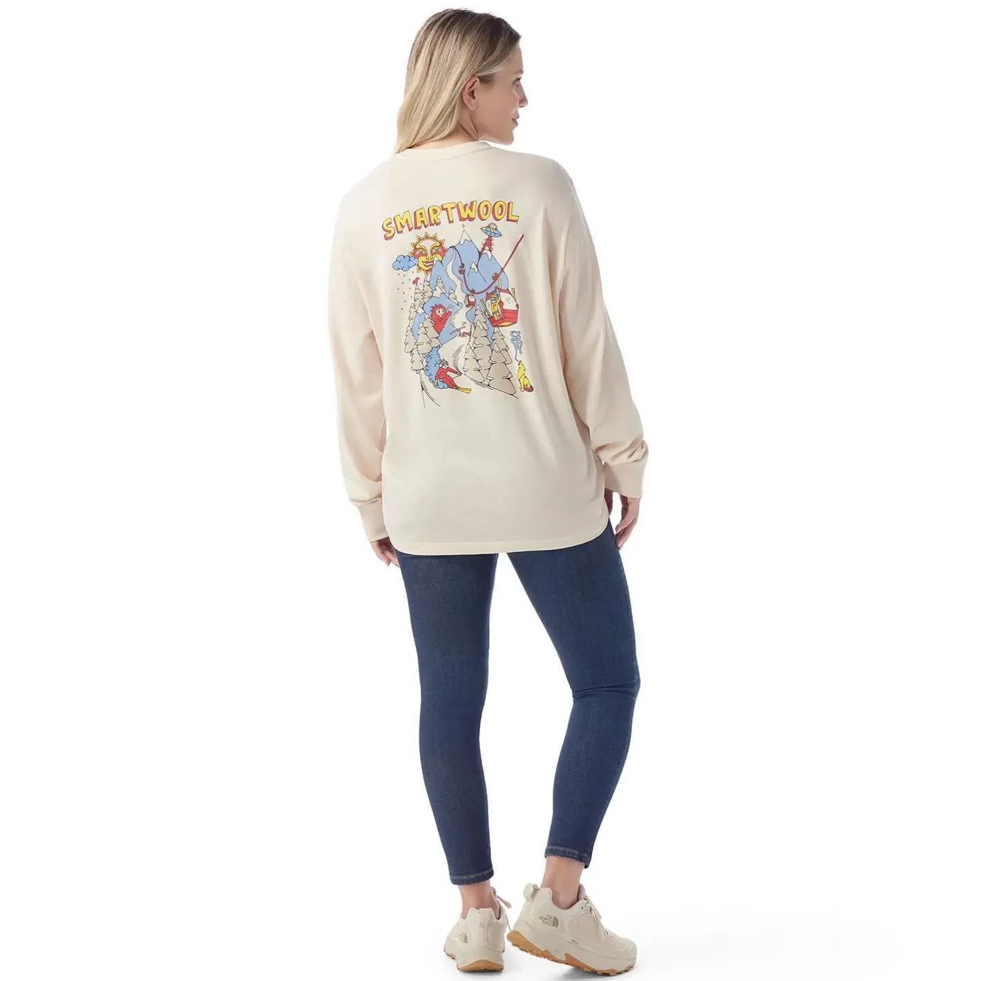 Smartwool T-Shirts<Mens Ski Circus Graphic L/S Tee Slim Fit Brun (ALMOND)