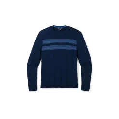 Smartwool Sweaters Og Pullovers<Mens Sparwood Stripe Crew Sweater Blå (DEEP NAVY HTHR LAGUNA BLUE H)
