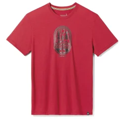Et Grønnere Valg T-Shirts|T-Shirts<Smartwool Mountain Trail Graphic S/S Tee Slim Fit Rød (RHYTHMIC RED)