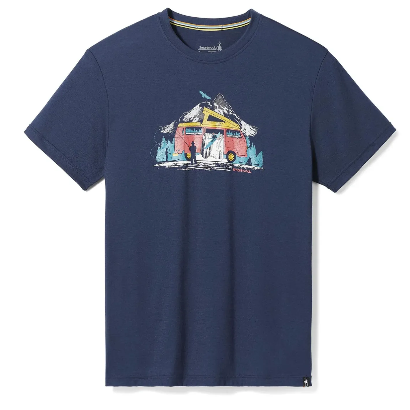 Et Grønnere Valg T-Shirts|T-Shirts<Smartwool River Van Graphic S/S Tee Slim Fit S2023 Blå (DEEP NAVY)
