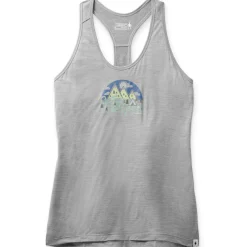 Smartwool Toppe<Womens Merino Sport 150 GFFG Grafic Tank Grå (LIGHT GRAY HEATHER)