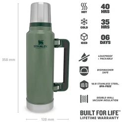 Stanley Termoflasker Og Termokopper<Legendary Classic Bottle 1,4 L Grøn (HAMMERTONE GREEN)