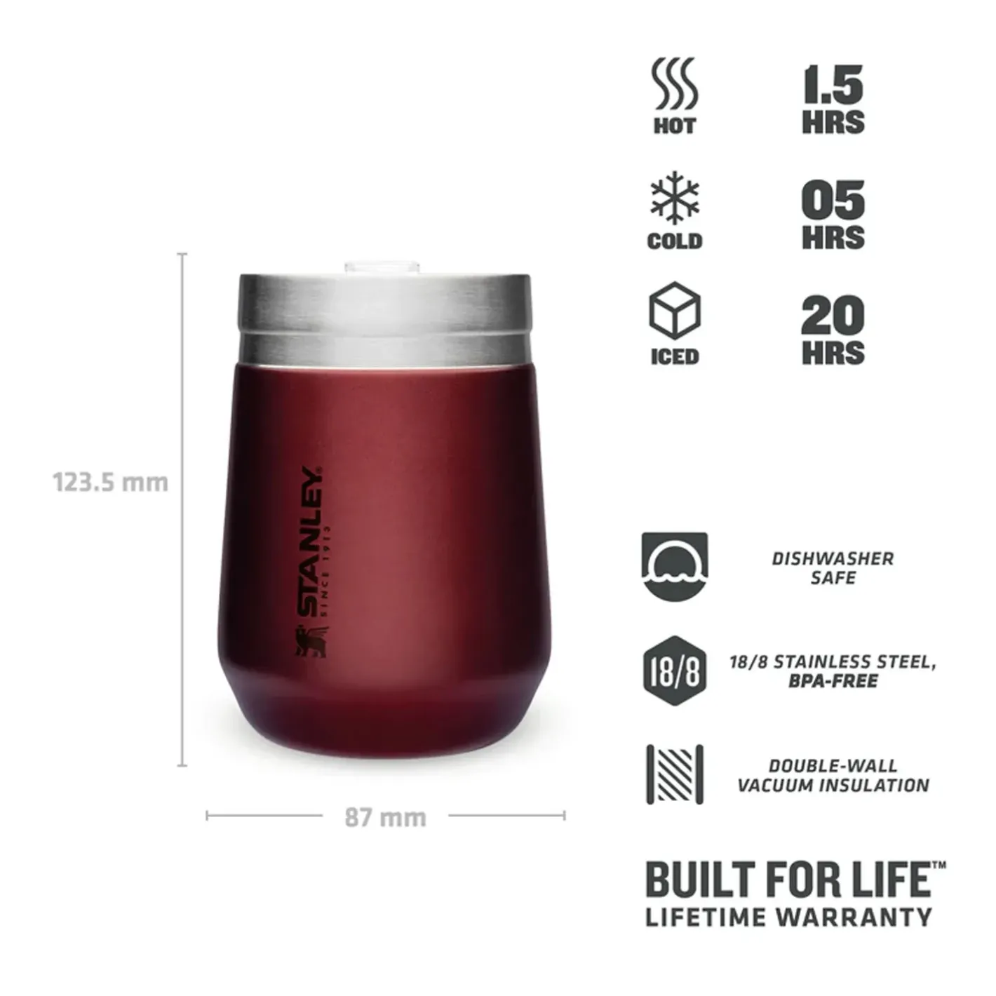 Stanley Termoflasker Og Termokopper<The Everyday Go Tumbler 290ml Rød (WINE)
