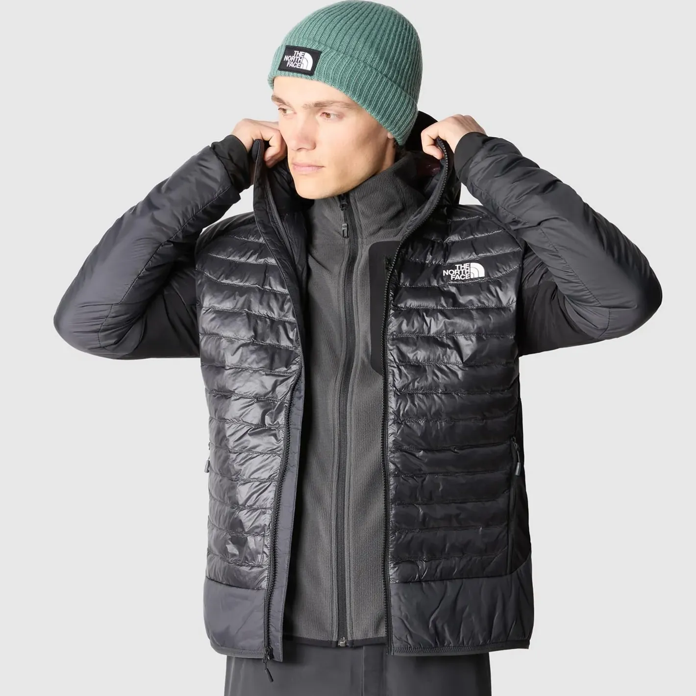 The North Face Varme Jakker<Mens Macugnaga Hybrid Insulation Grå (ASPHALT GREY/TNF BLACK)