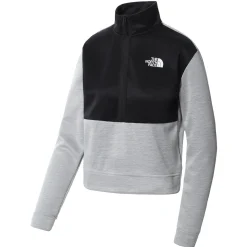 The North Face Sweaters Og Pullovers<Womens MA 1/4 Zip Fleece Grå (TNF LIGHT GREY HTHR/TNF BLACK)