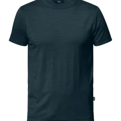 Et Grønnere Valg T-Shirts<Tierra Mens Woolpa Tee Blå (MOONLESS NAVY)