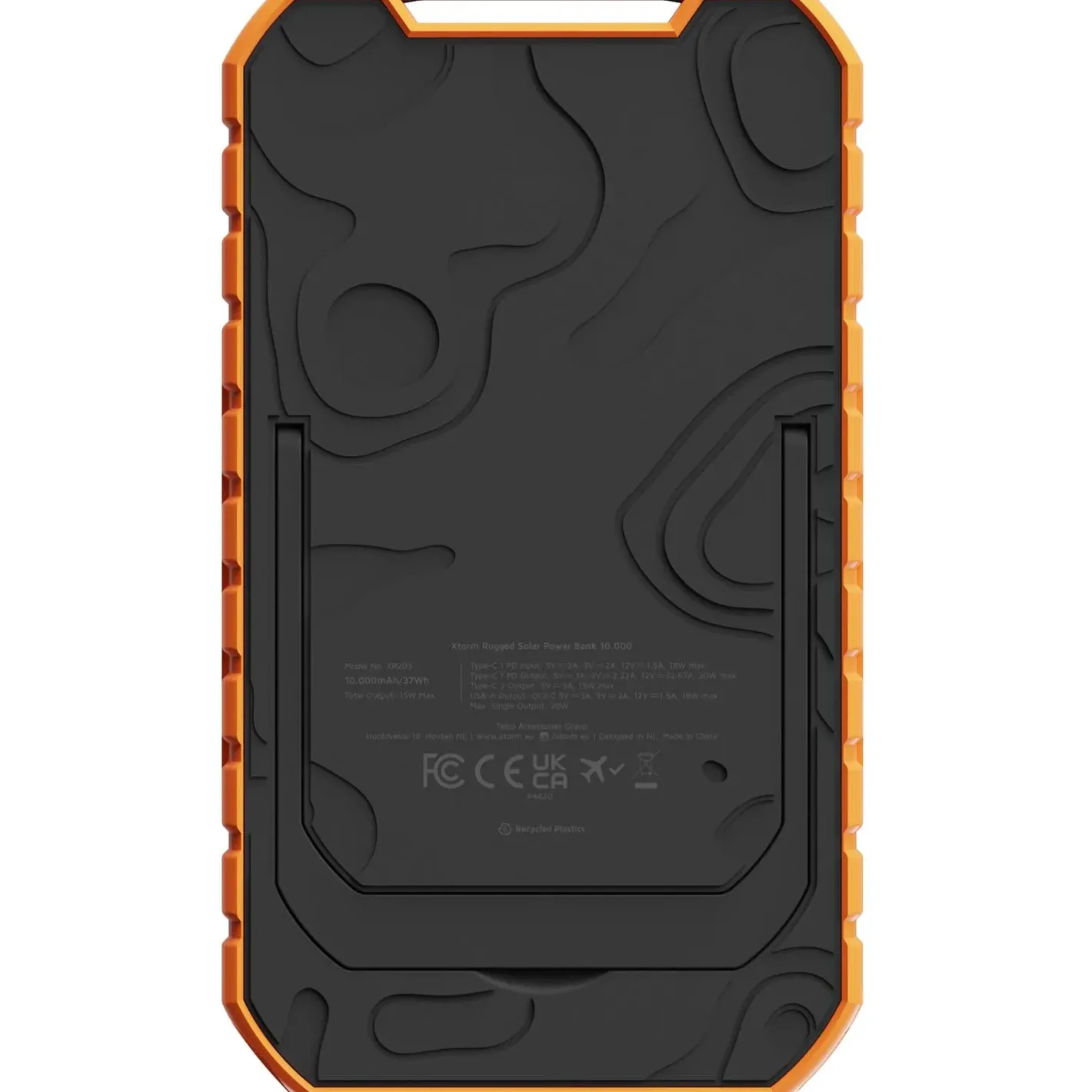 Xtorm Powerbanks Og Solceller<Rugged Solar Powerbank 10000 Sort (BLACK/ORANGE)